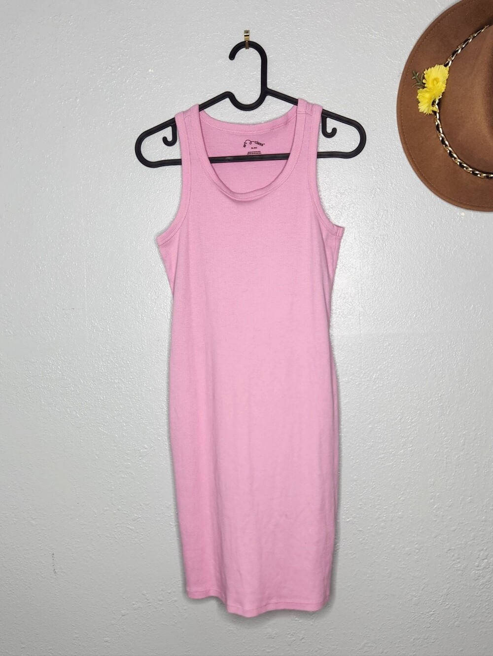 art class Size S Pink Ribbed Tank Mini Dress - Picture 2 of 6